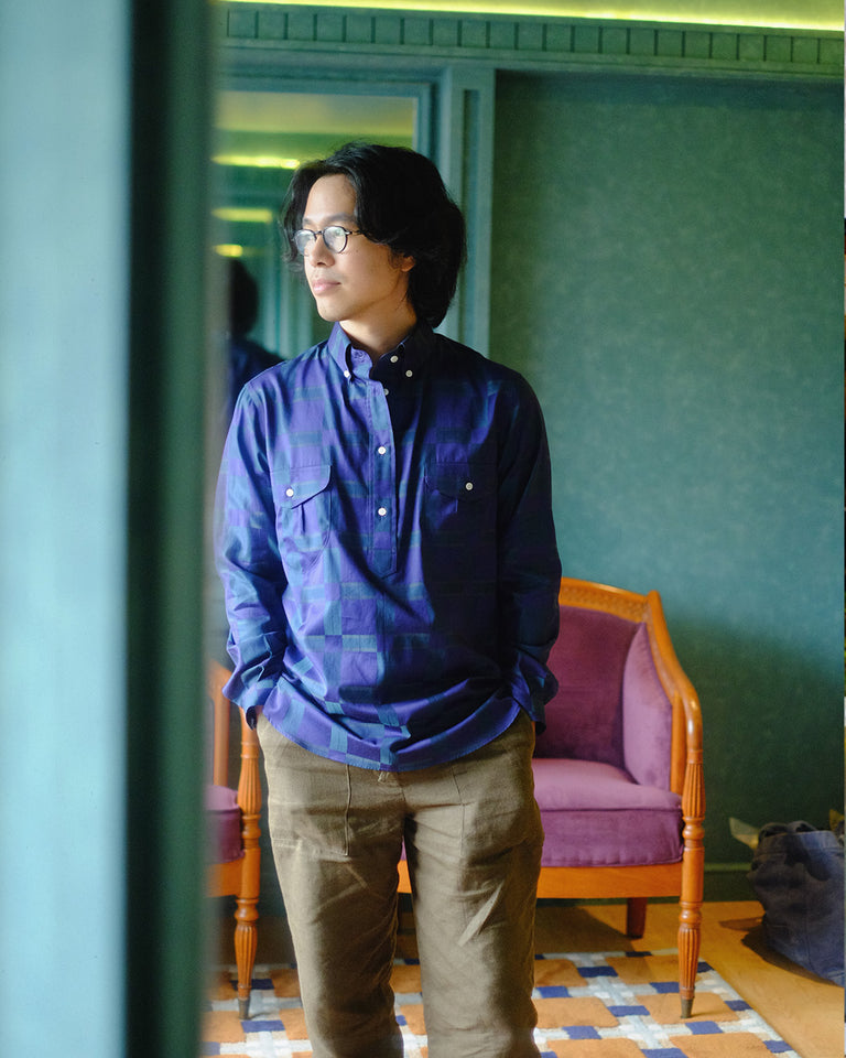 Forest Hill Popover Shirt - Purple Blue