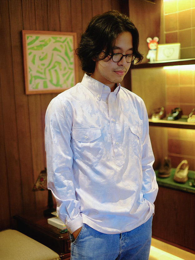 Forest Hill Popover Shirt - Camo Stripe