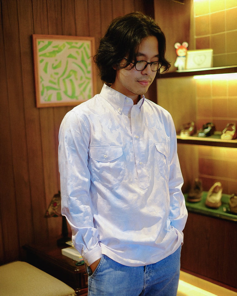 Forest Hill Popover Shirt - Camo Stripe